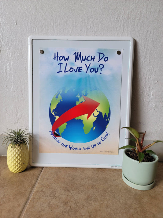 Around the World's flagship greeting card in poster form!