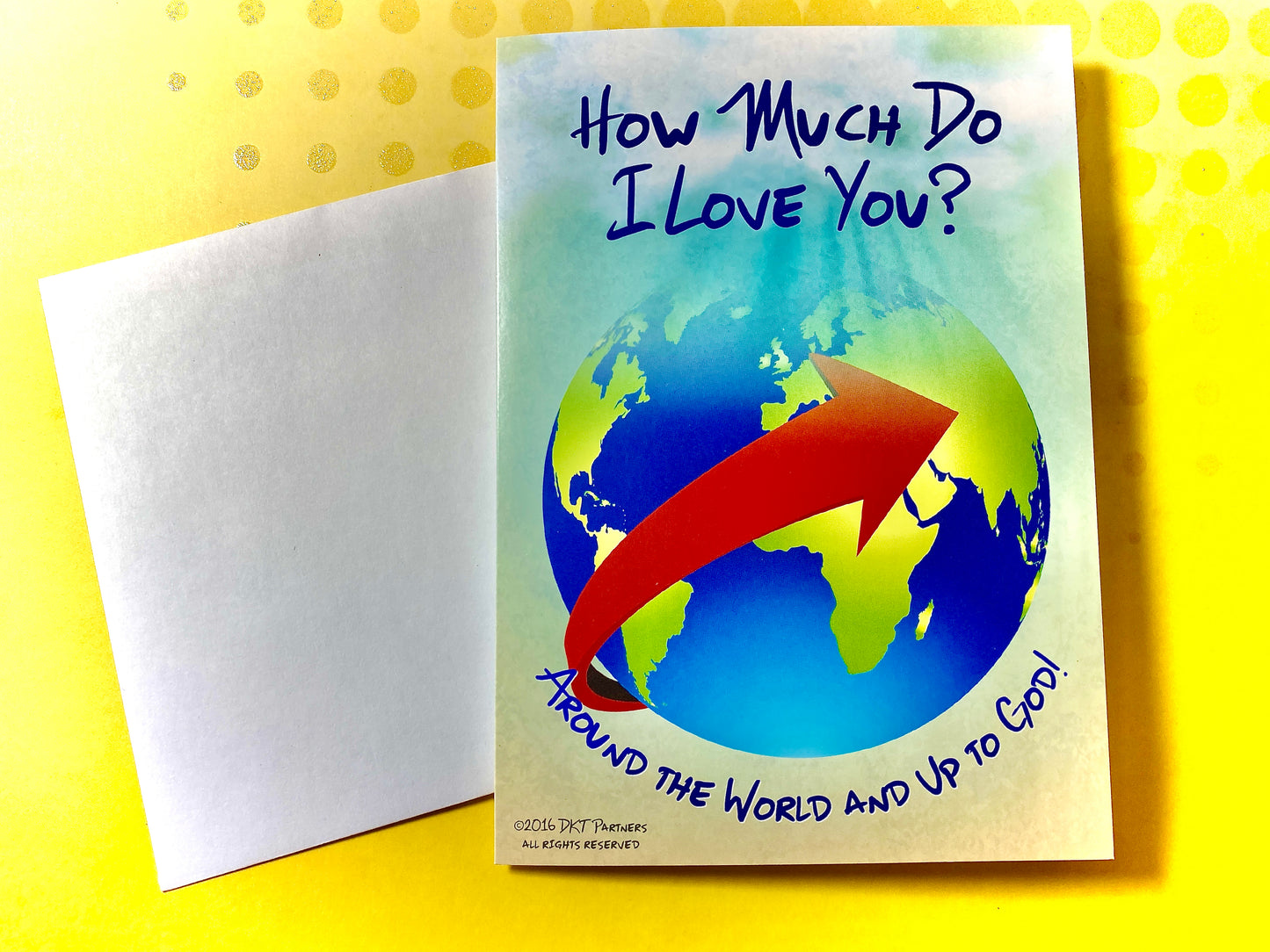 Full front of the "How Much Do I Love You?" greeting card.